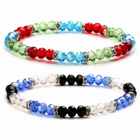 Wholesale Colorful Crystal Glass Bracelet