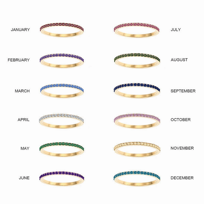 Wholesale colorful diamond niche high-end stainless steel ring ring