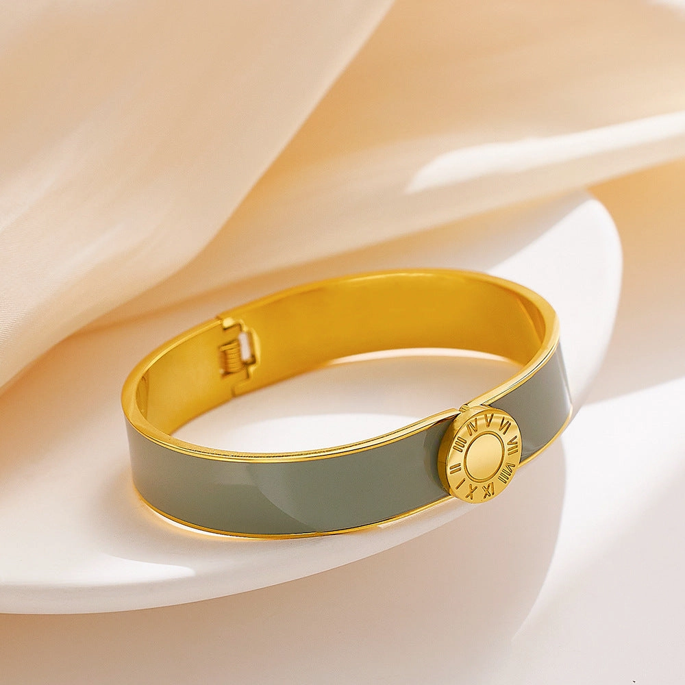 Wholesale Colorful Enamel Titanium Steel Bracelet