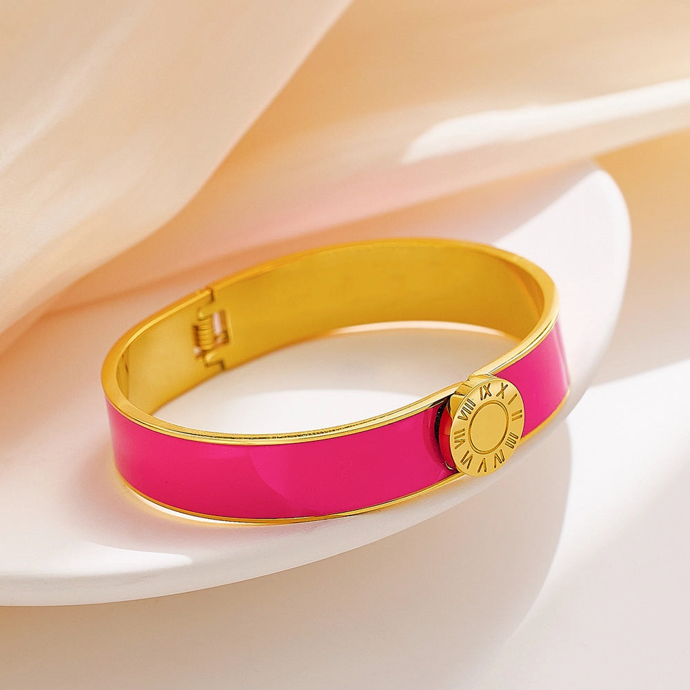 Wholesale Colorful Enamel Titanium Steel Bracelet