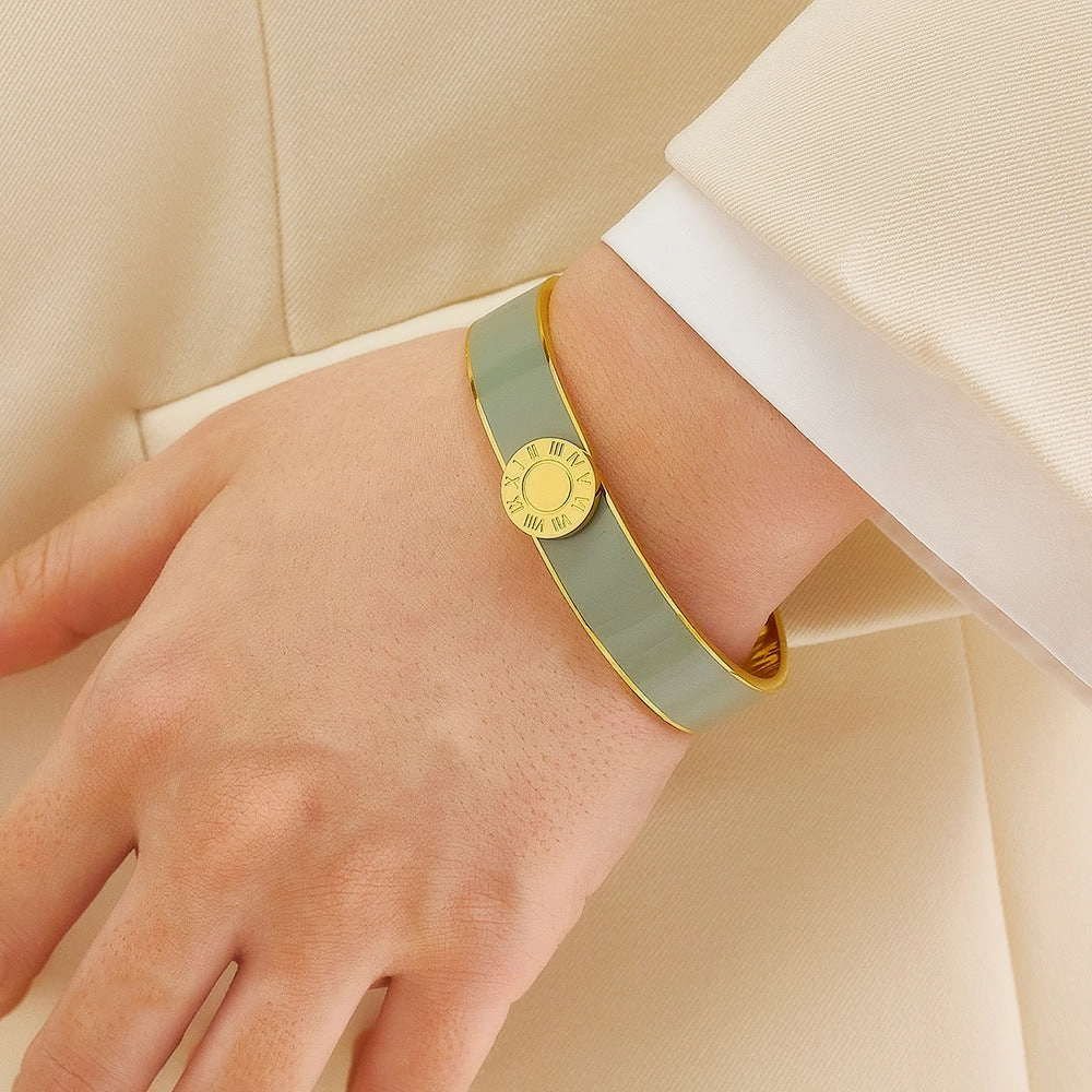 Wholesale Colorful Enamel Titanium Steel Bracelet