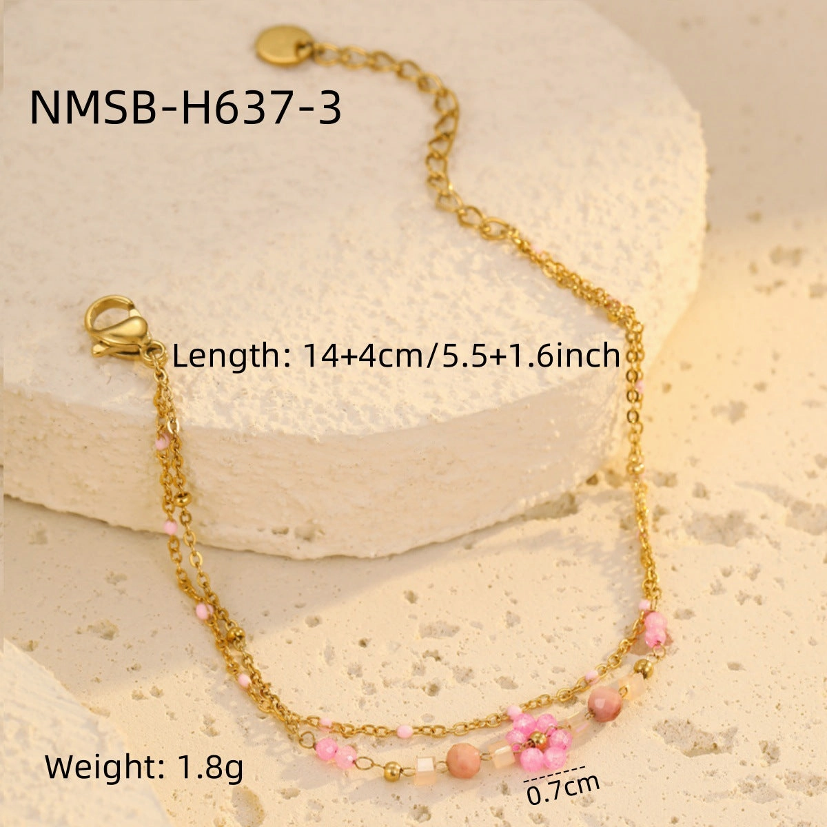 Wholesale Colorful Flower Beaded Bracelet
