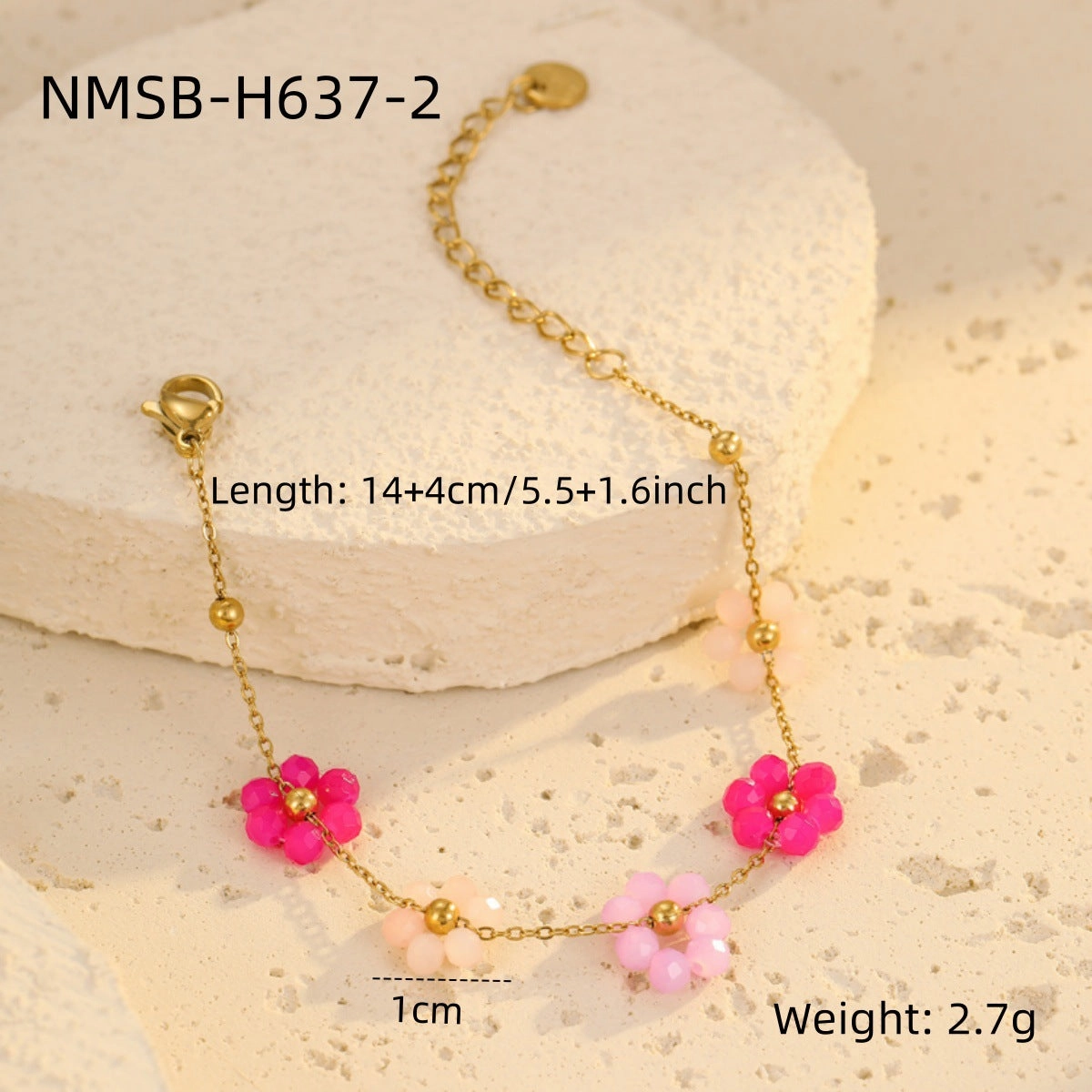Wholesale Colorful Flower Beaded Bracelet