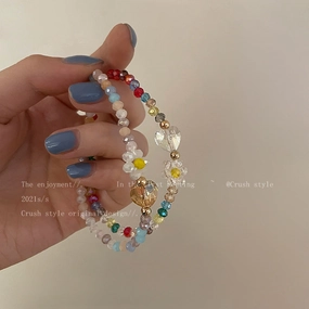 Wholesale Colorful Flowers Plastic Bracelet