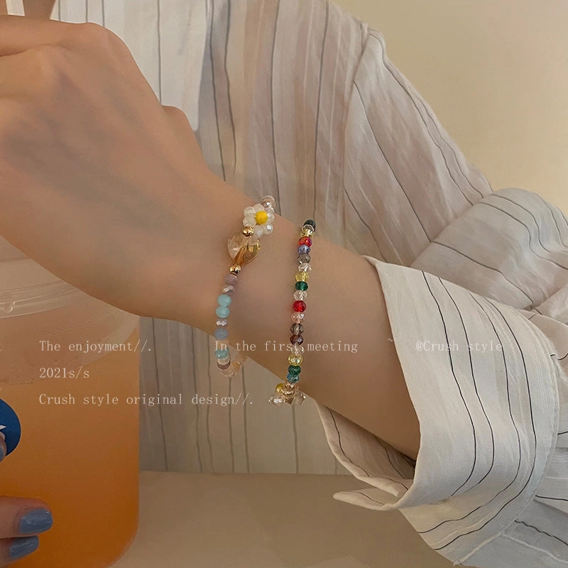 Wholesale Colorful Flowers Plastic Bracelet