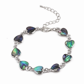 Wholesale Colorful Heart Shaped Abalone Shell Bracelet