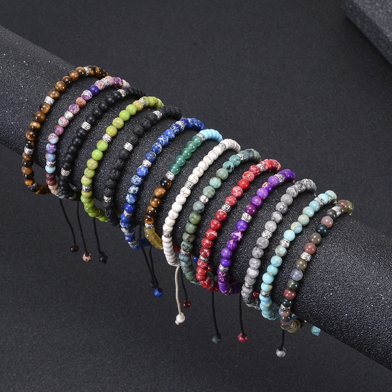 Wholesale Colorful Natural Stone Yoga Bracelet
