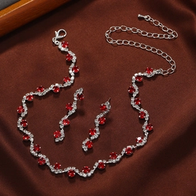 Wholesale Colorful Rhinestone Necklace Clavicle Chain  Alloy Choker