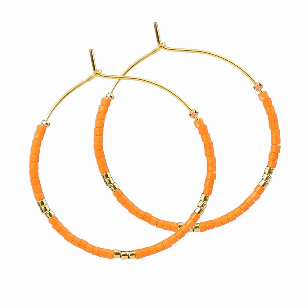 Wholesale Colorful Rice Beads Large Earrings