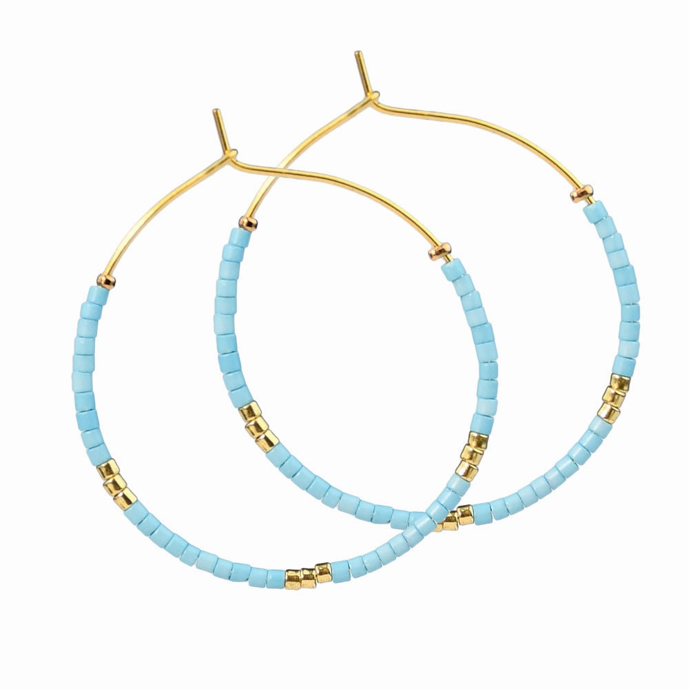 Wholesale Colorful Rice Beads Large Earrings