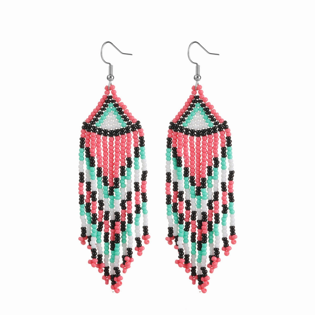 Wholesale Colorful Rice Beads Tassel Earrings