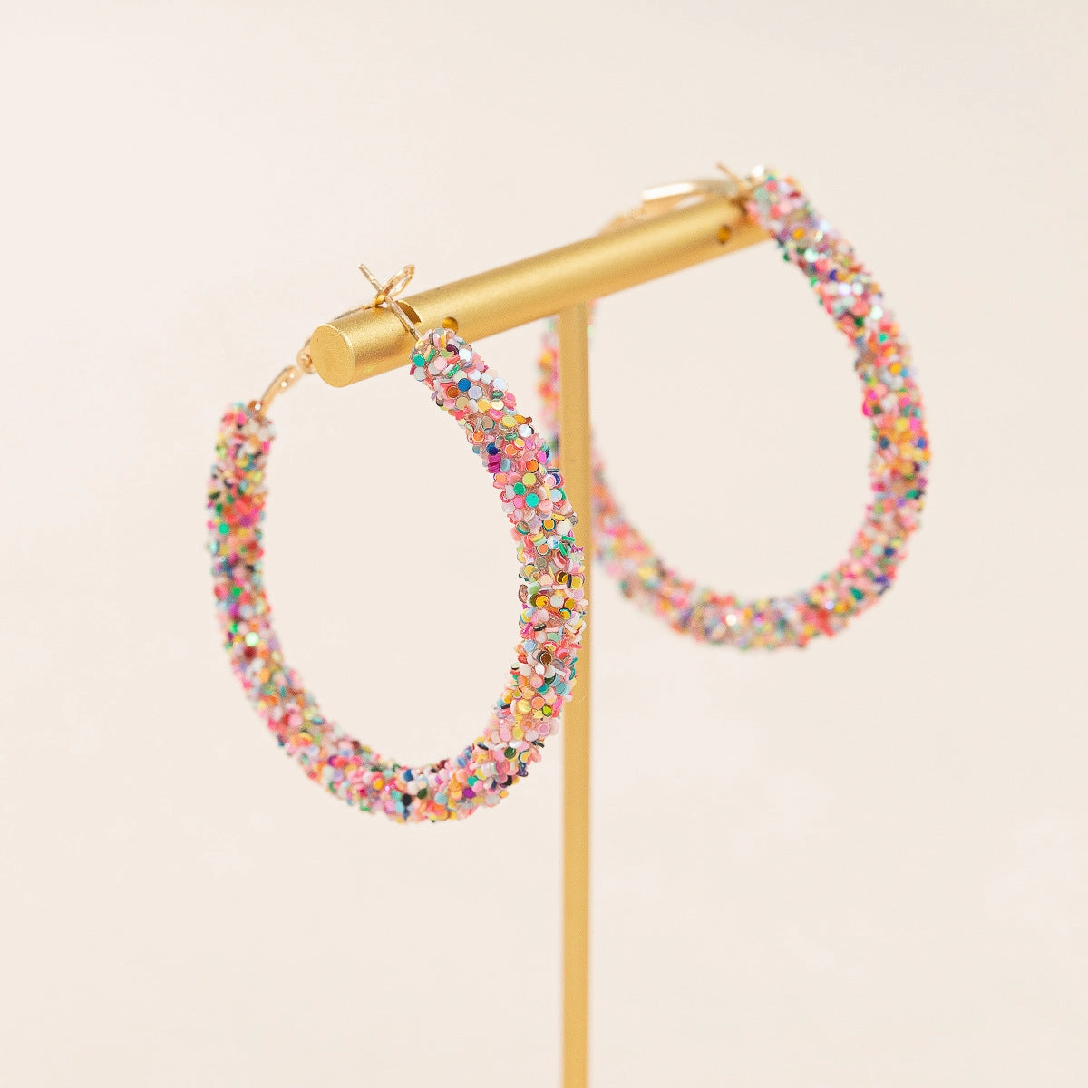 Wholesale Colorful Sequin Earrings Spring/Summer Plastic Earrings