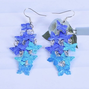 Wholesale Colorful Small Nine-piece Butterfly Earrings