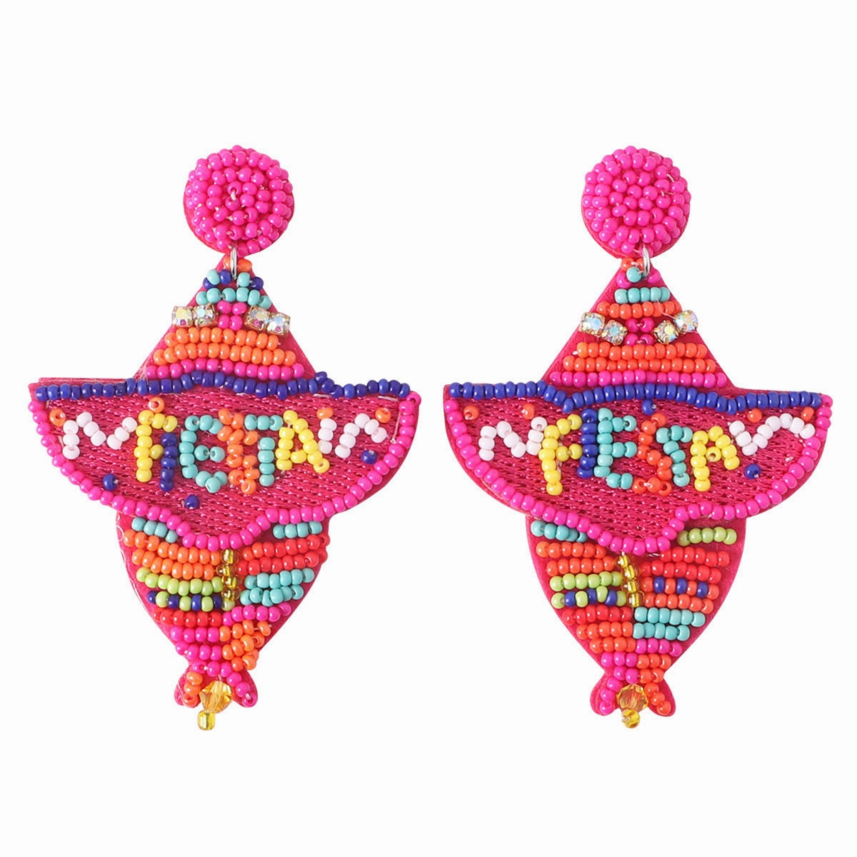 Wholesale Colorful Super Sparkling Rhinestone Long Tassel Earrings