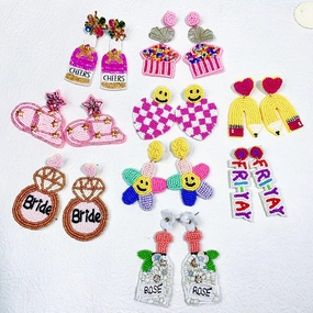 Wholesale Colorful Super Sparkling Rhinestone Long Tassel Earrings