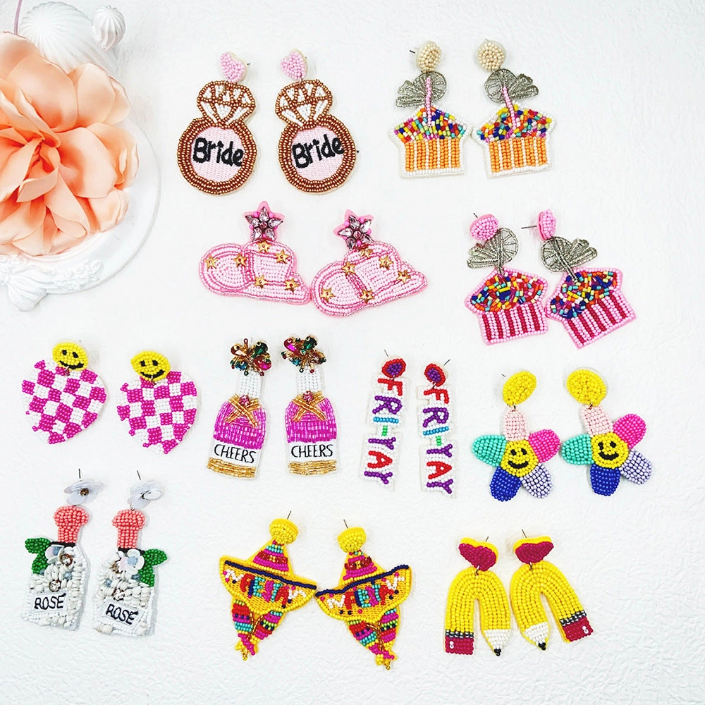 Wholesale Colorful Super Sparkling Rhinestone Long Tassel Earrings