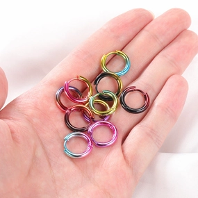 Wholesale Colorful Titanium Steel Geometric Shape Punk Earrings