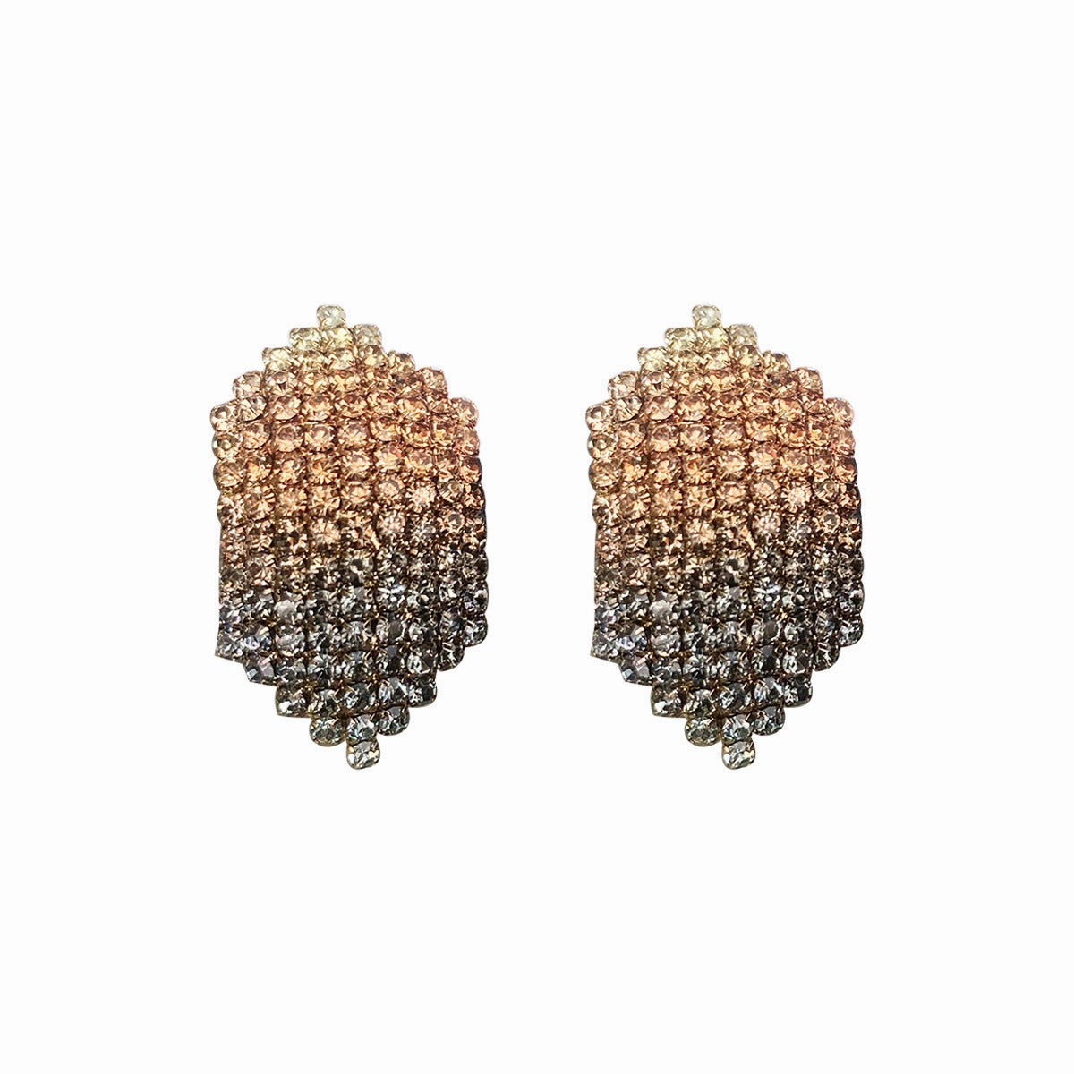 Wholesale Colorful Water Diamond Long Claw Chain Tassel Alloy Earrings