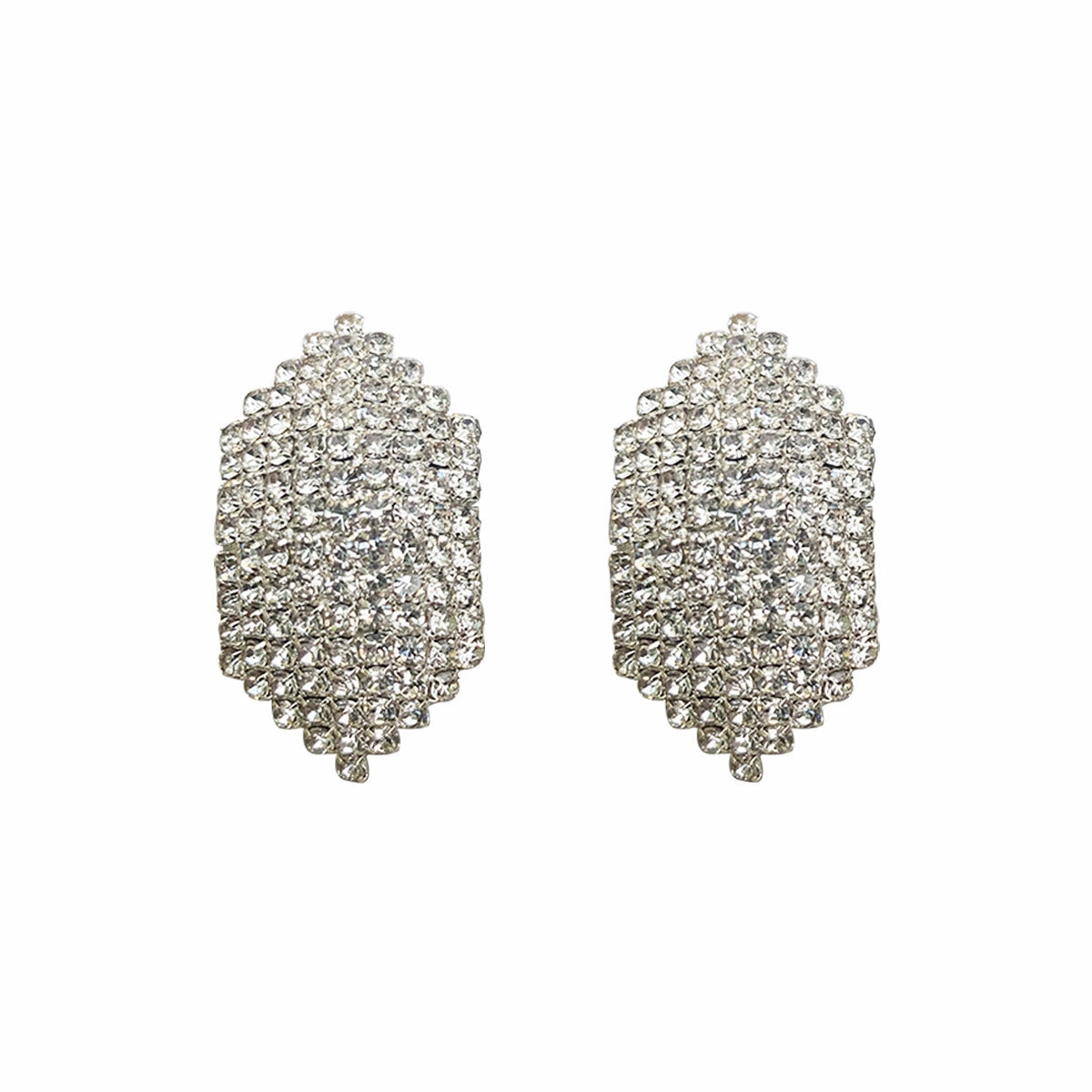 Wholesale Colorful Water Diamond Long Claw Chain Tassel Alloy Earrings