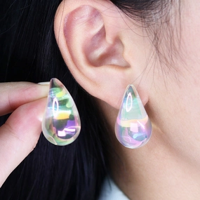 Wholesale Colorful Water Drop Acrylic Earrings
