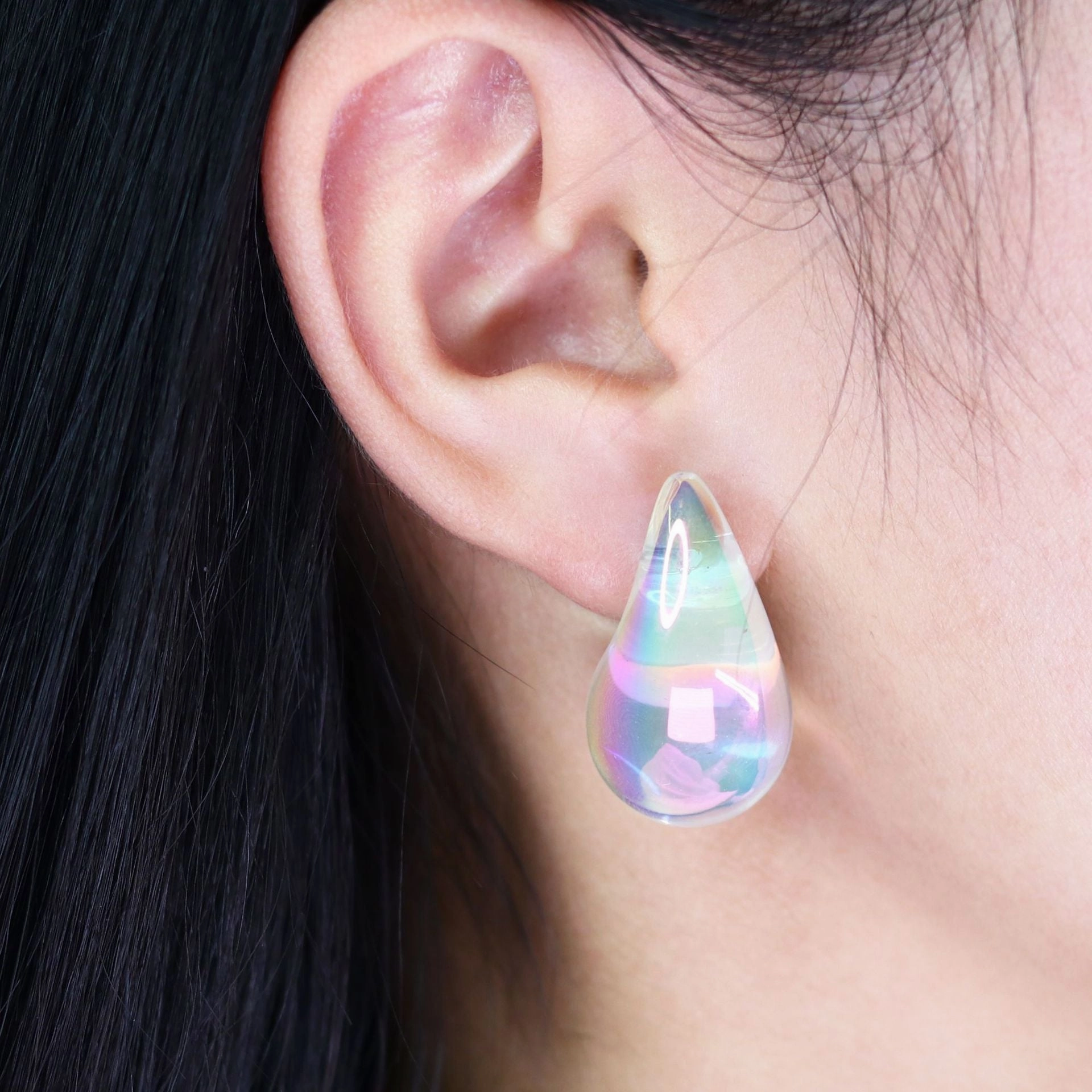 Wholesale Colorful Water Drop Acrylic Earrings