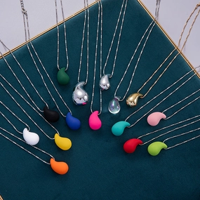 Wholesale Colorful Water Drop Large Acrylic Necklace