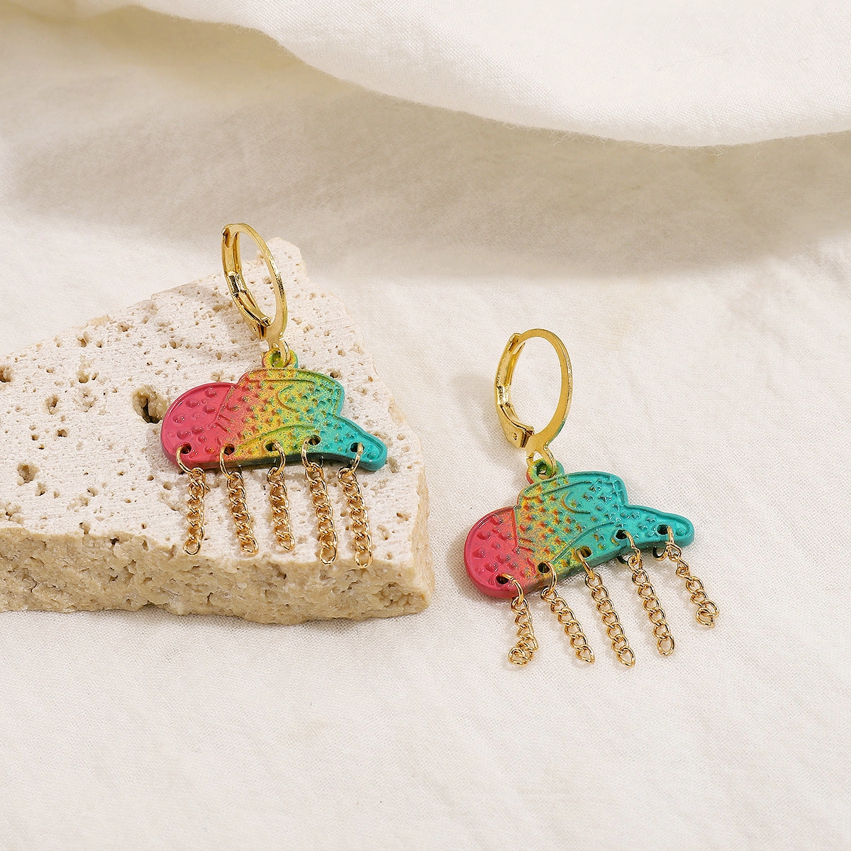 Wholesale Colorful Western Cowboy Style Hat Tassel Earrings