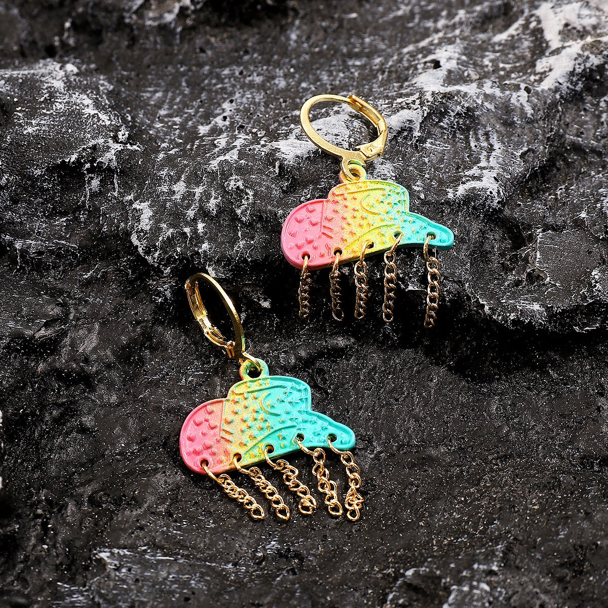 Wholesale Colorful Western Cowboy Style Hat Tassel Earrings
