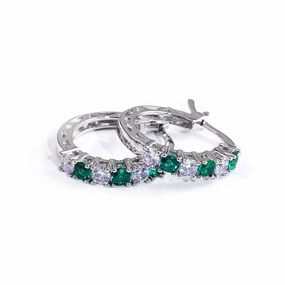 Wholesale Colorful Zircon Copper Earrings
