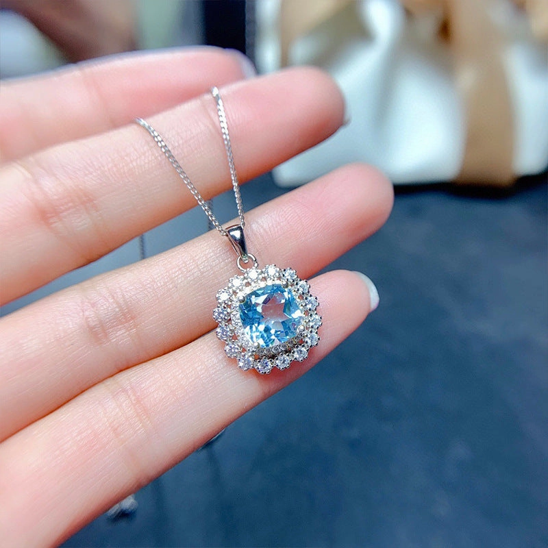 Wholesale Colorful Zircon Necklace Earrings Ring Set OLY-RS-Caoshi003