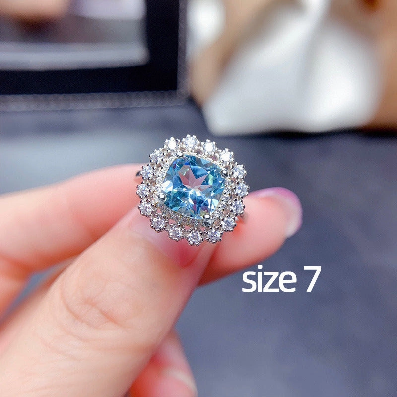 Wholesale Colorful Zircon Necklace Earrings Ring Set OLY-RS-Caoshi003