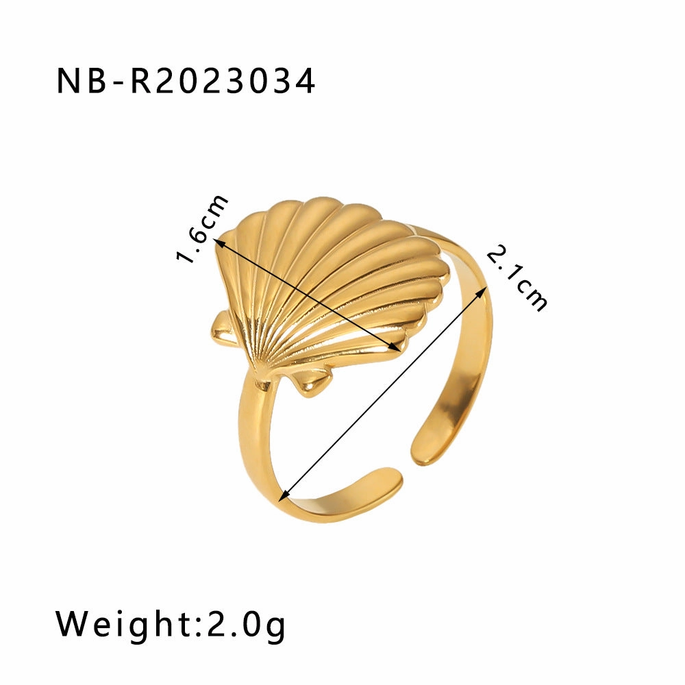 Wholesale commuter stainless steel open ring heart-shaped geometric titanium steel ring fashion simple  Personality ring female