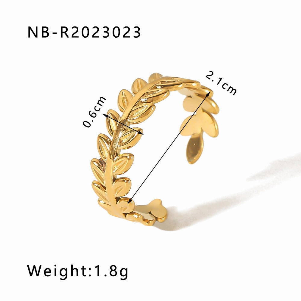 Wholesale commuter stainless steel open ring heart-shaped geometric titanium steel ring fashion simple  Personality ring female