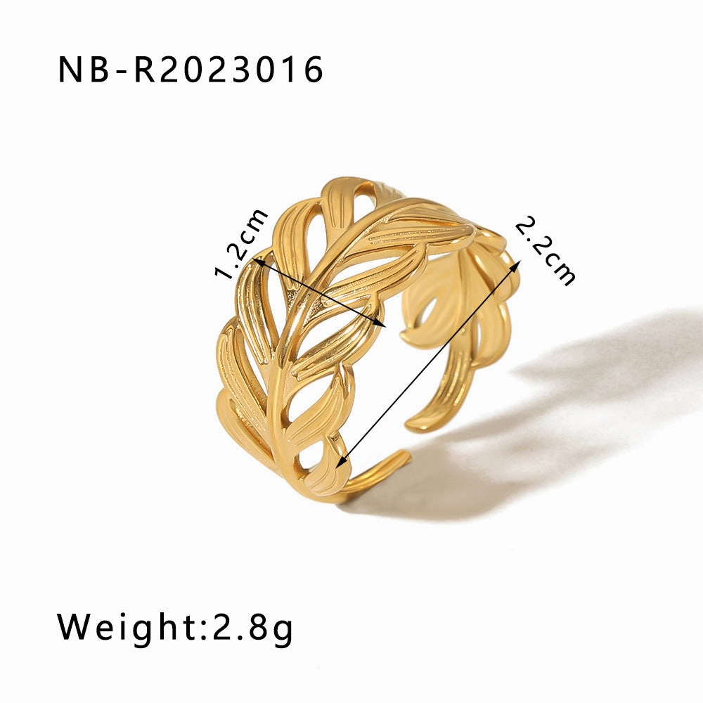 Wholesale commuter stainless steel open ring heart-shaped geometric titanium steel ring fashion simple  Personality ring female