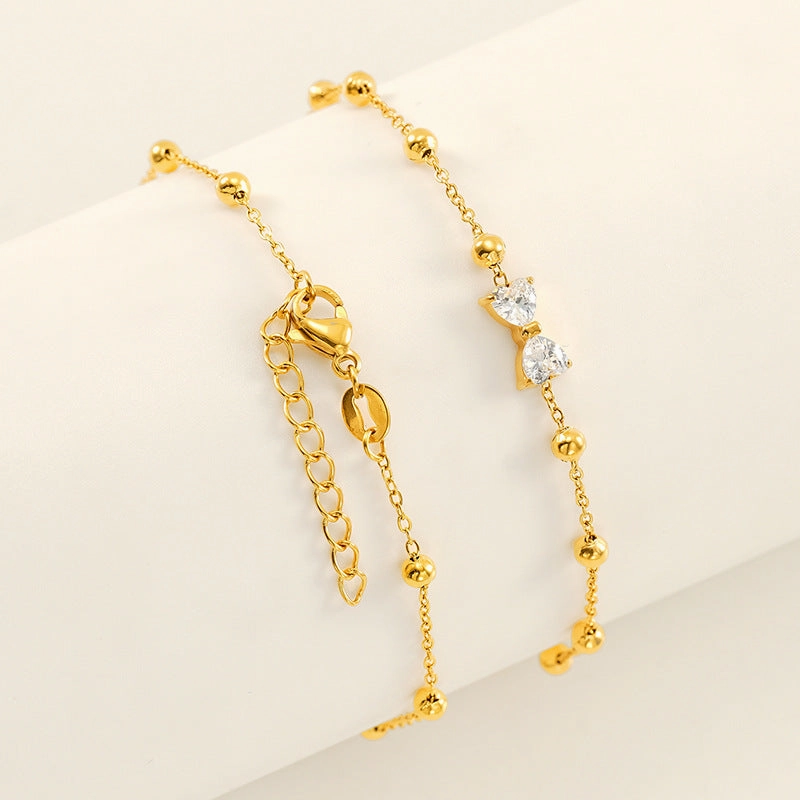 Wholesale Commuter Titanium Steel Zirconia Bracelet
