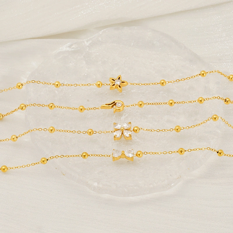 Wholesale Commuter Titanium Steel Zirconia Bracelet