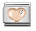 Wholesale Composable Bracelet Fan-shaped Pink Peach Heart Single 9MM Stainless Steel Elastic Bracelet
