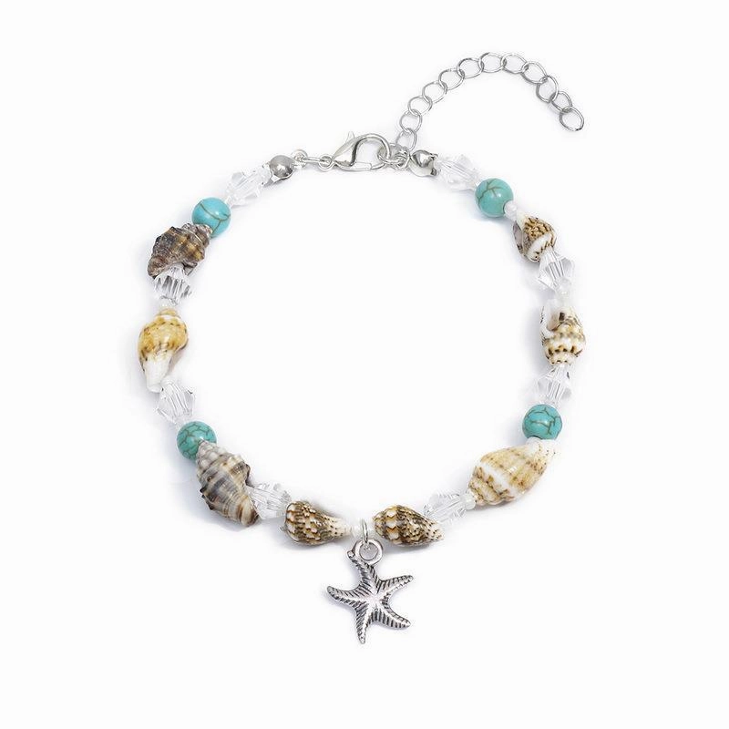 Wholesale Conch pearl turquoise bracelet starfish shell bracelet