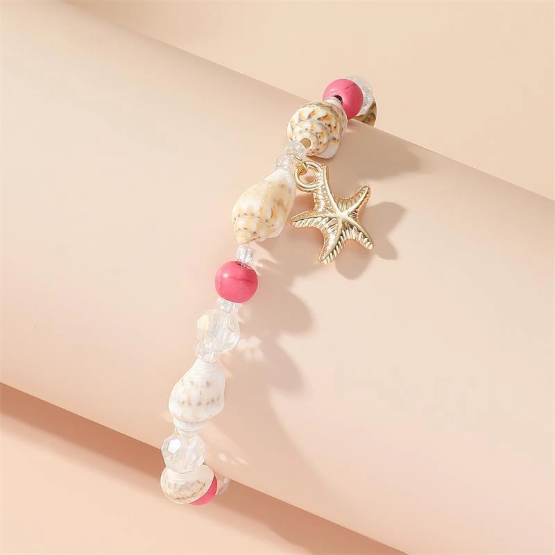 Wholesale Conch pearl turquoise bracelet starfish shell bracelet
