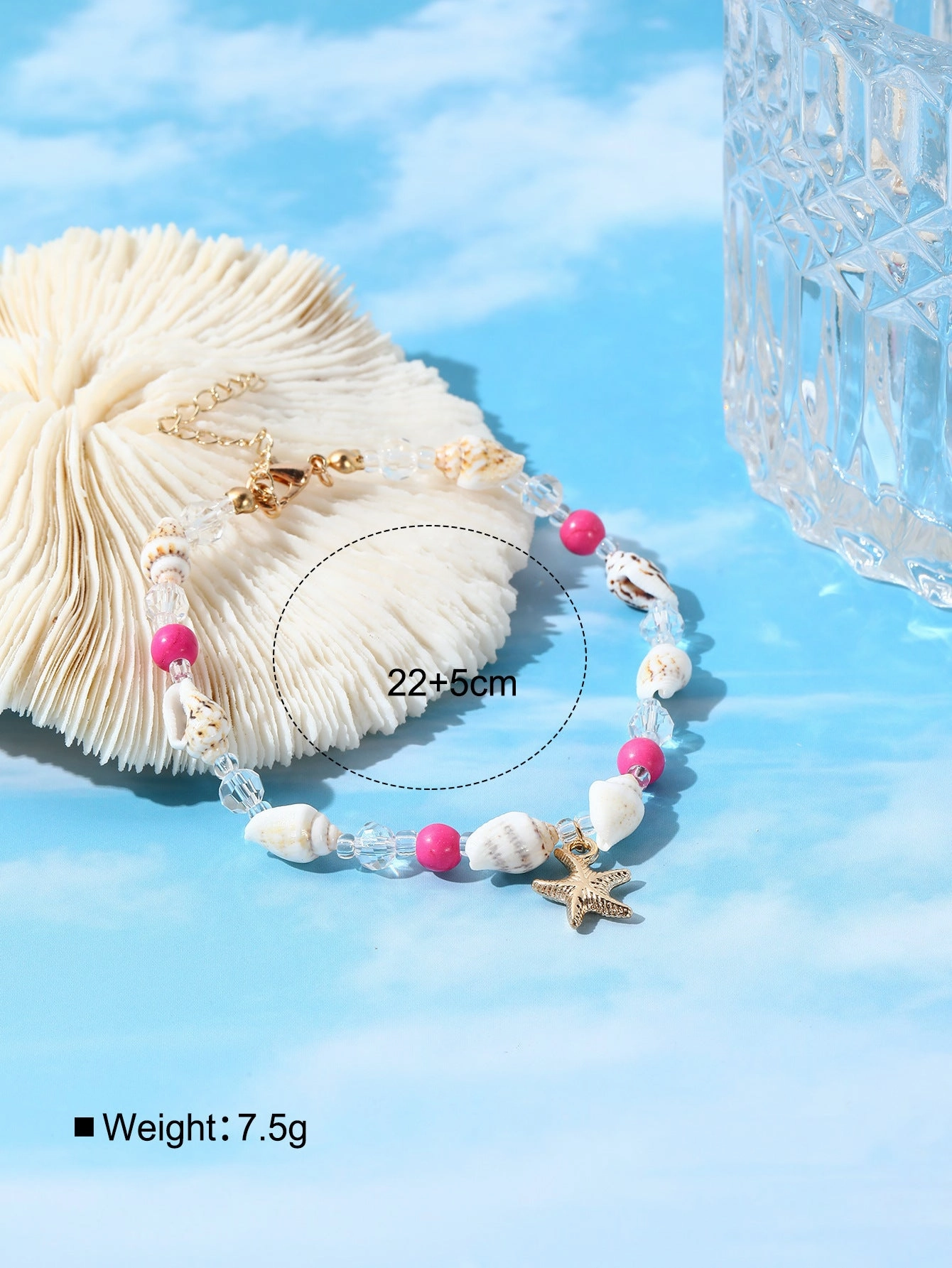 Wholesale Conch Rice Beads Turquoise Pendant Shell Crystal Beads Bracelet