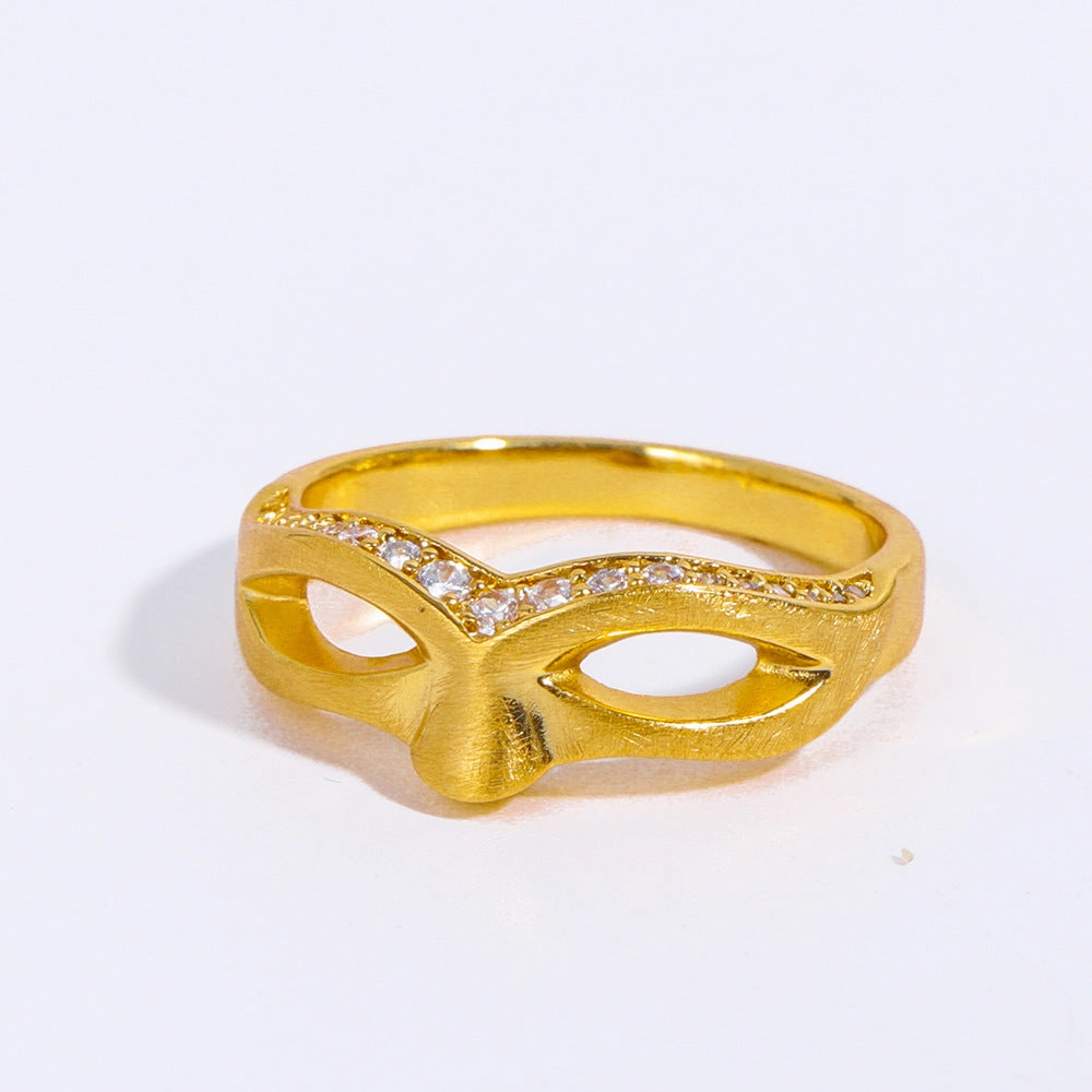 Wholesale Copper 18K Real Gold Masquerade Ring