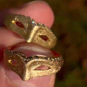 Wholesale Copper 18K Real Gold Masquerade Ring