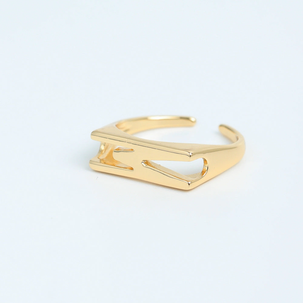 Wholesale Copper 26 Letter Open Ring