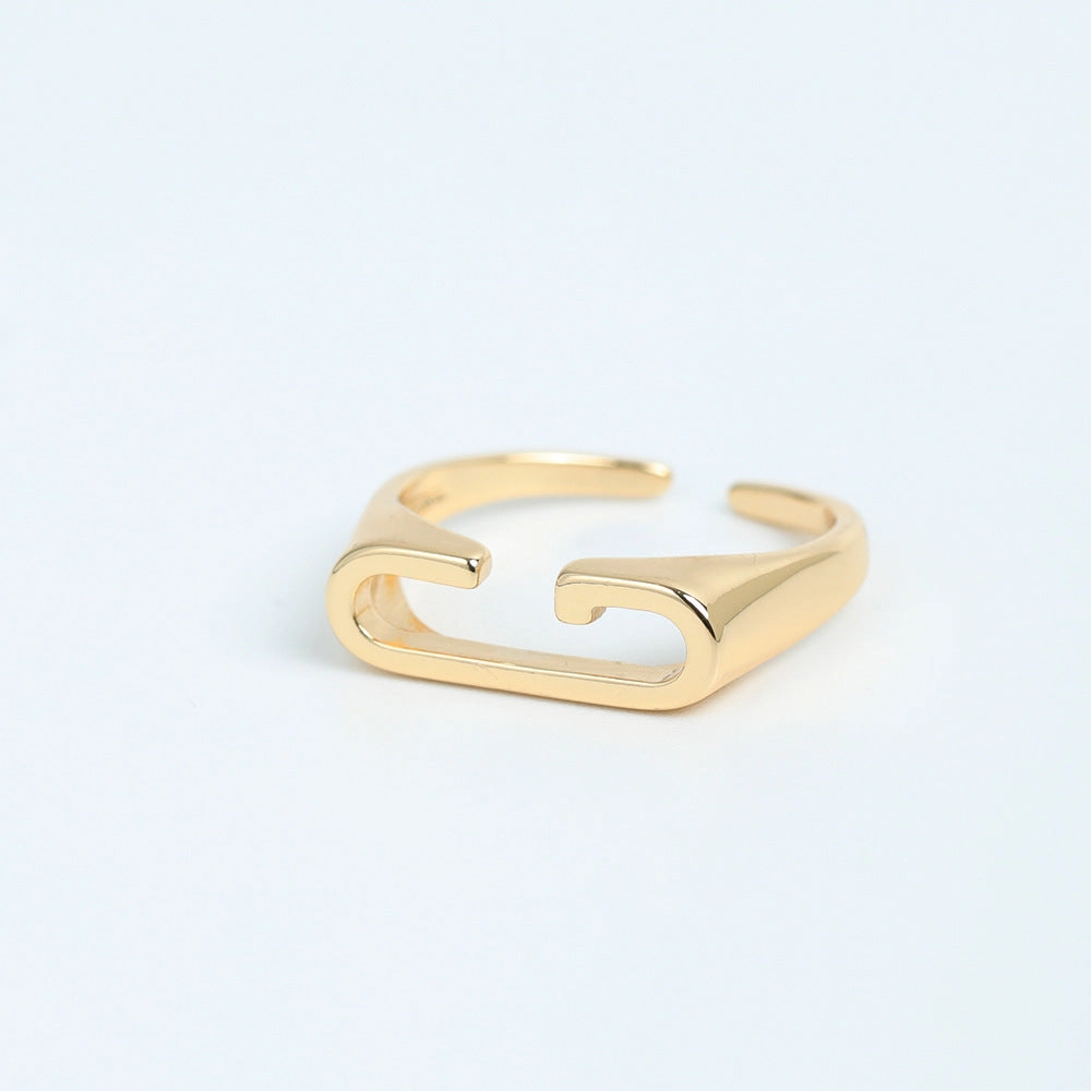 Wholesale Copper 26 Letter Open Ring
