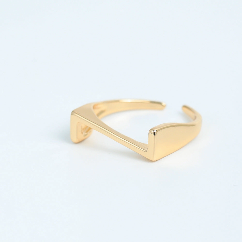 Wholesale Copper 26 Letter Open Ring