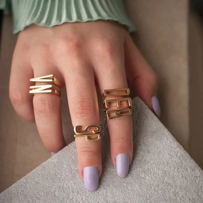 Wholesale Copper 26 Letter Open Ring