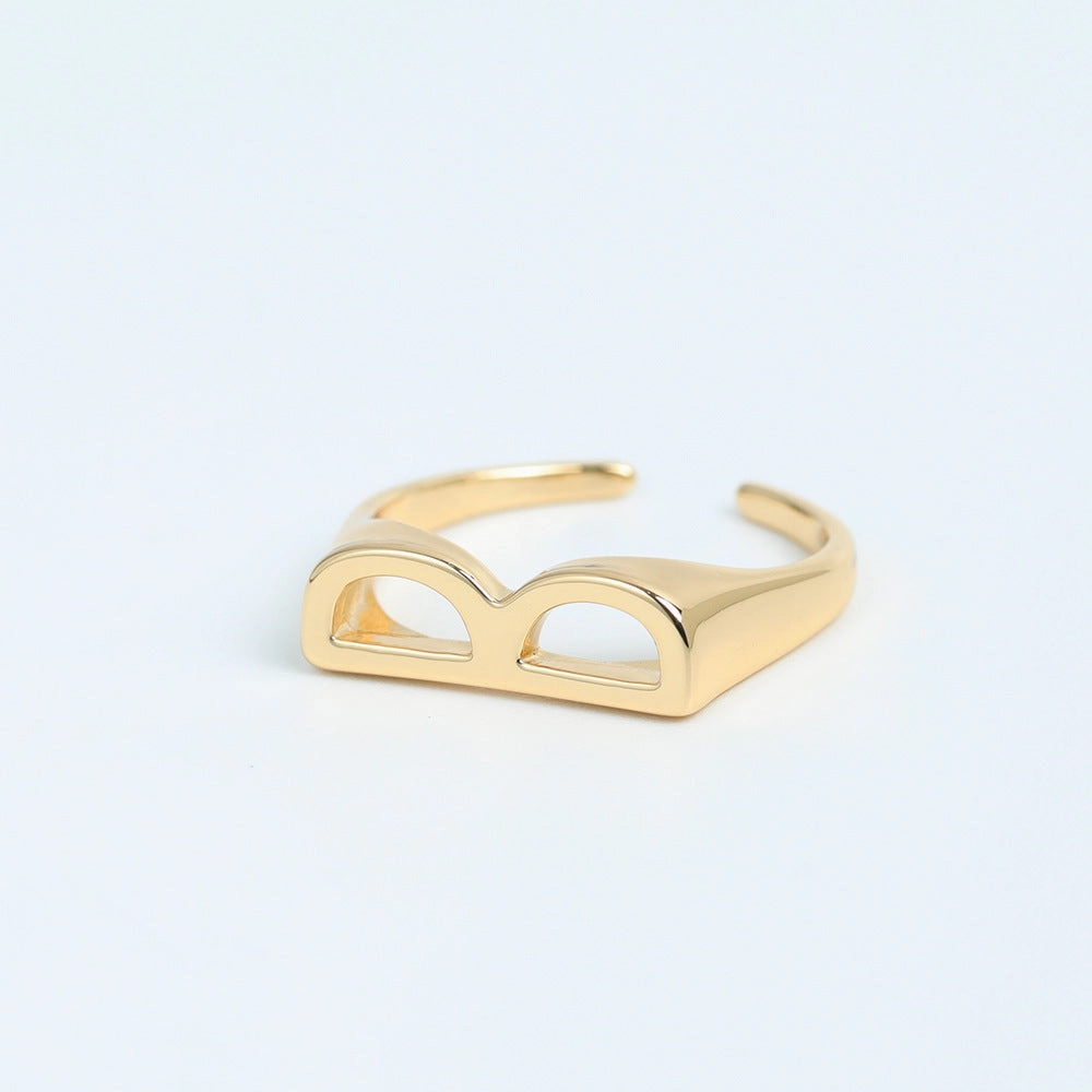 Wholesale Copper 26 Letter Open Ring