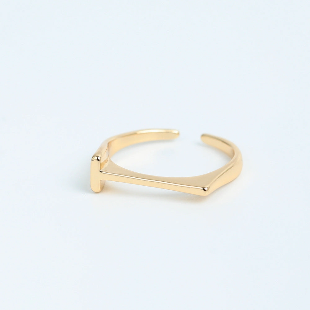 Wholesale Copper 26 Letter Open Ring