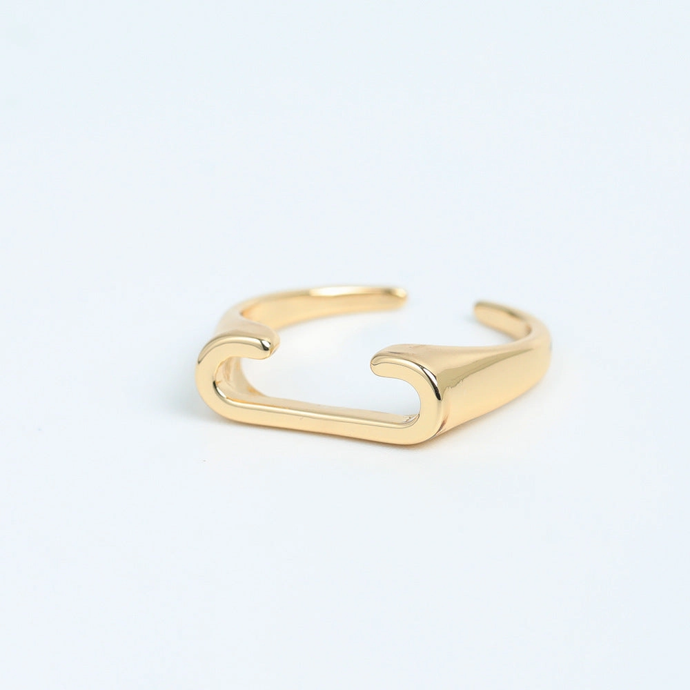 Wholesale Copper 26 Letter Open Ring