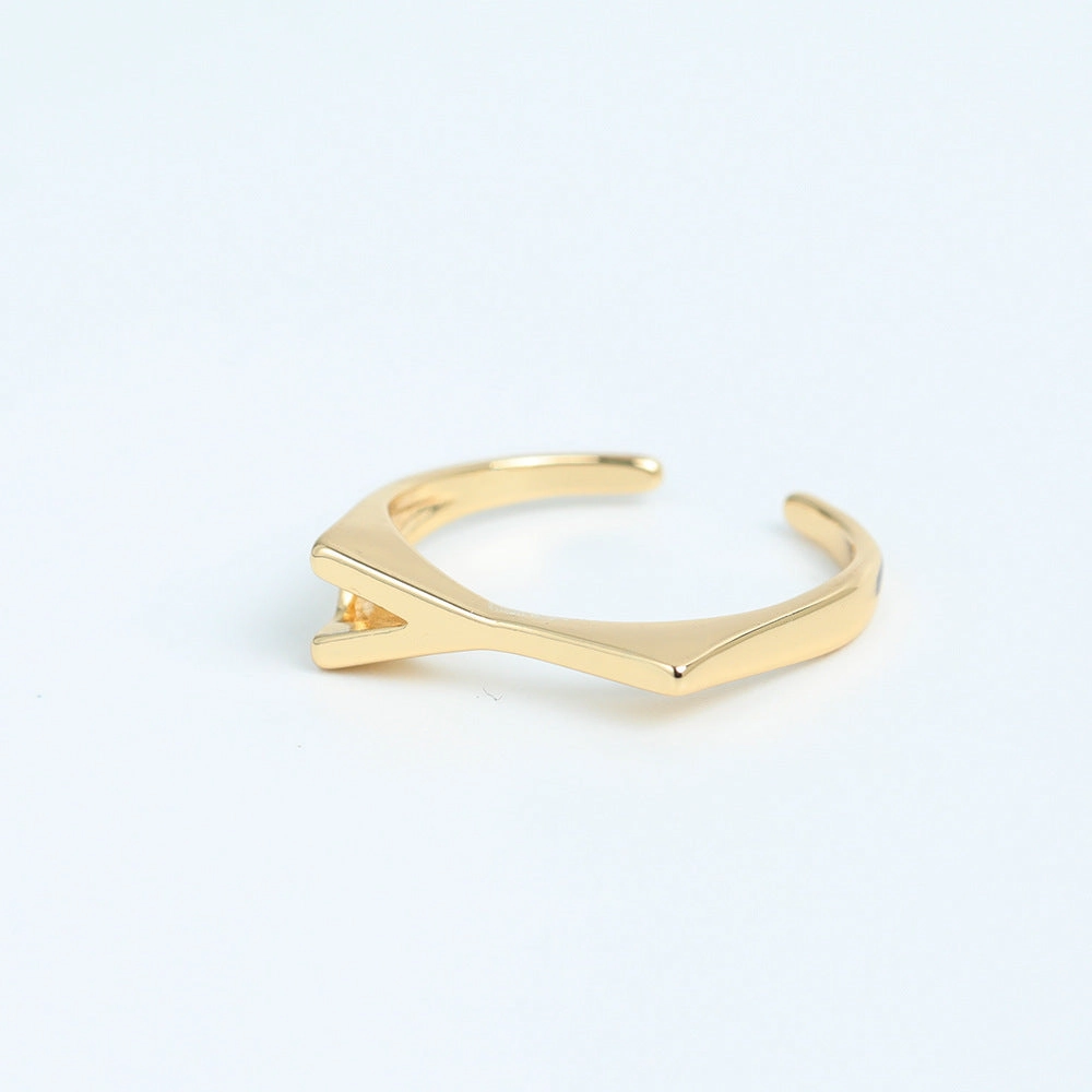 Wholesale Copper 26 Letter Open Ring
